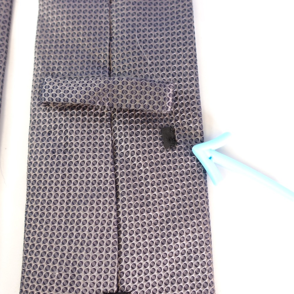 Gucci Neck Tie Mens Blue Silk Grenadine Luxury Wedding Basic Simple Modern Italy - Picture 5 of 12